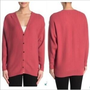 T Tahari Cardigan Sweater Dolman Sleeve V-Neck X-Large Terracotta Rose new